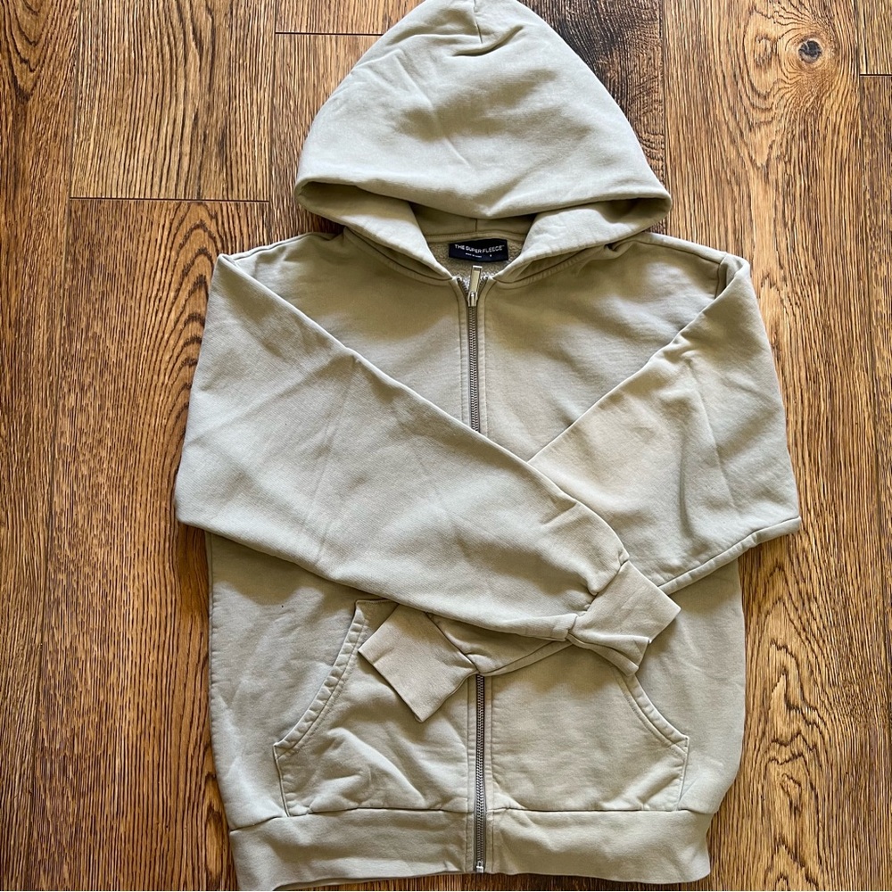 TNA light green “Super Fleece” Zip-up Hoodie